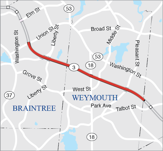 BRAINTREE-WEYMOUTH: RESURFACING AND RELATED WORK ON ROUTE 3 BRAINTREE-WEYMOUTH: RESURFACING AND RELATED WORK ON ROUTE 3